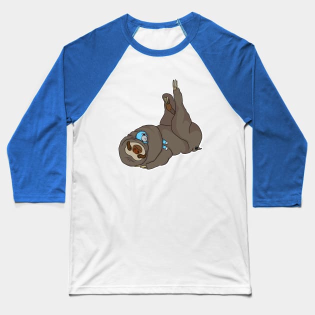 Sleepy Sloth Timeout Error Baseball T-Shirt by AltTabStudio